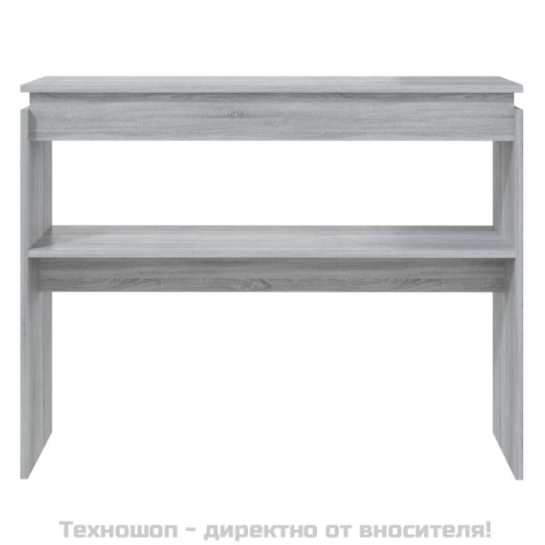 Конзолна маса, сив сонома, 102x30x80 см, инженерно дърво