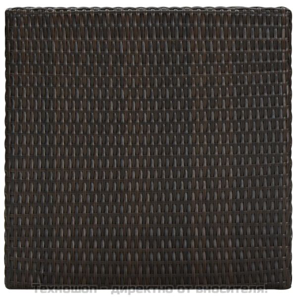 Градинска бар маса, кафява, 60,5x60,5x110,5 см, полиратан