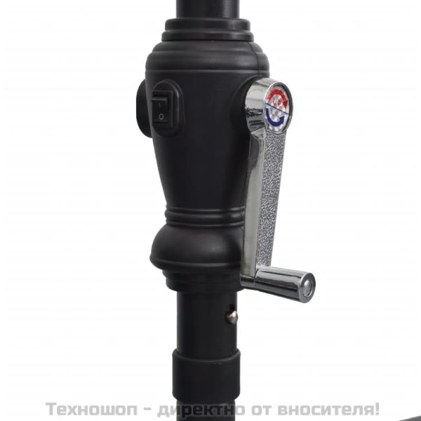 LED конзолен градински чадър 3 м пясъчнобял