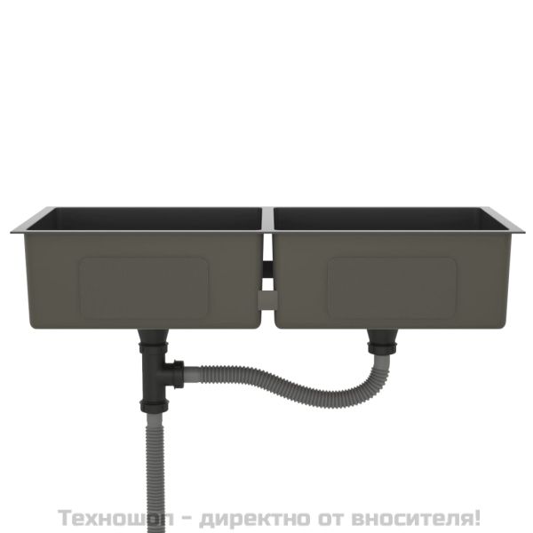 Ръчно изработена кухненска мивка, черна, неръждаема стомана