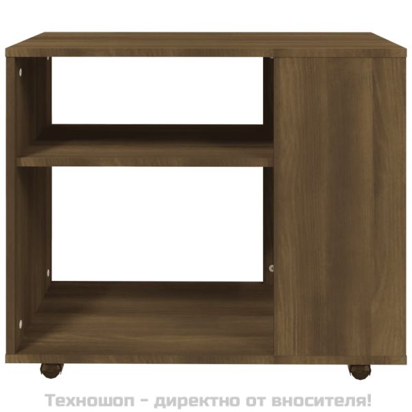 Странична маса, кафяв дъб, 70x35x55 см, инженерно дърво