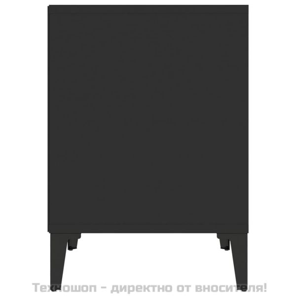 Нощно шкафче, черно,40x35x50 см