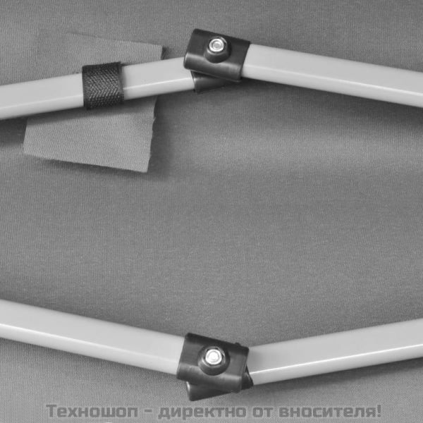 Шестоъгълна pop-up сгъваема шатра, сива, 3,6x3,1 м