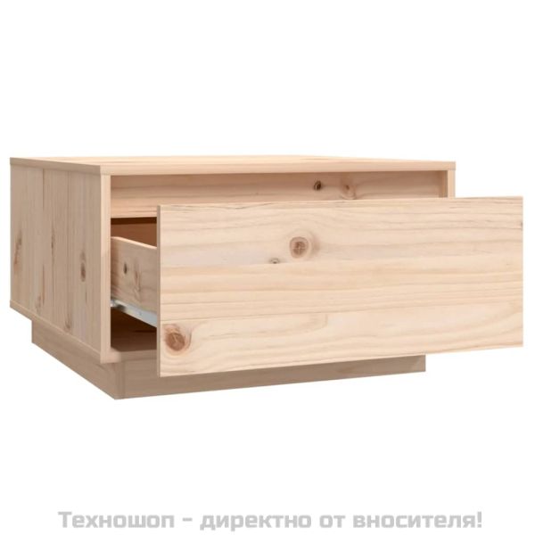 Кафе маса, 55x56x32 см, борово дърво масив