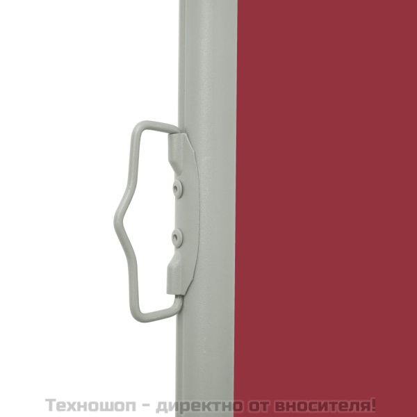 Прибираща се странична тента, 100x514 см, червена