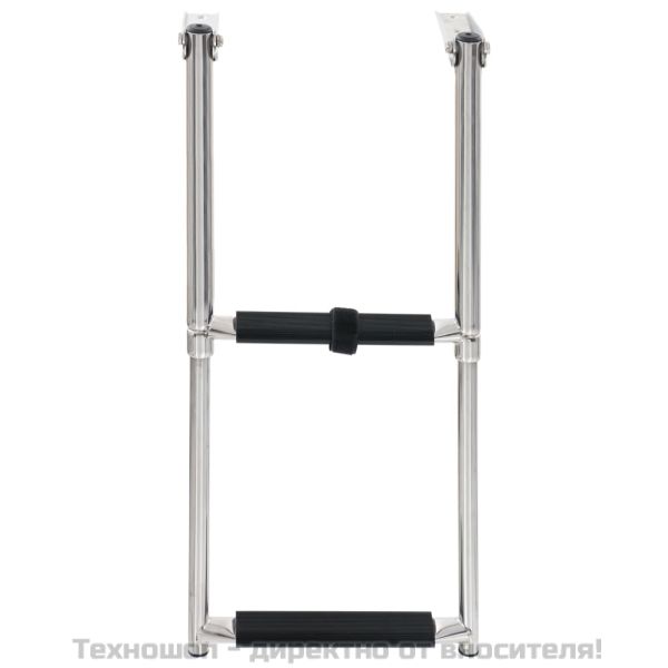 Сгъваема стълба, 2 стъпала, неръждаема стомана