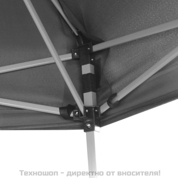 Шестоъгълна pop-up шатра с 6 стени сива 3,6x3,1 м