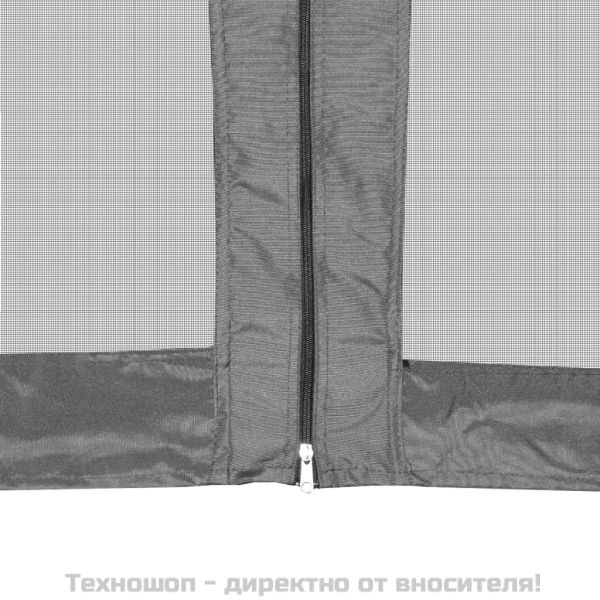 Шестоъгълна pop-up шатра с 6 стени сива 3,6x3,1 м