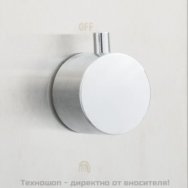 Градински душ с кран, 110 см, неръждаема стомана