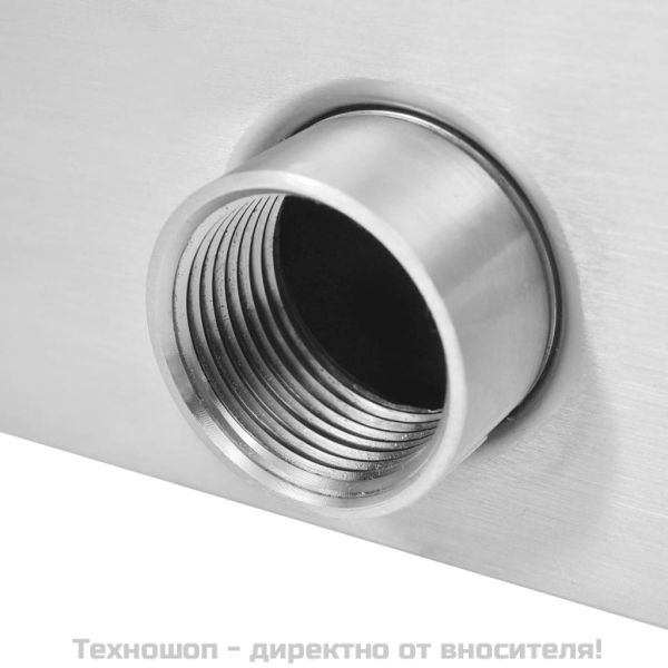 Фонтан за басейн, неръждаема стомана, 30x9x26 см, сребрист