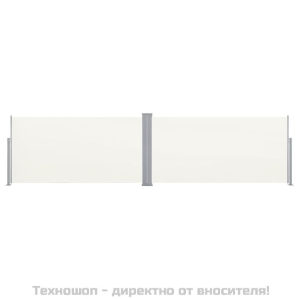 прибираща се странична тента, 160х600 см, кремава