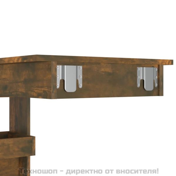 Стенна опушен дъб 102x45x103,5 см, инженерно дърво