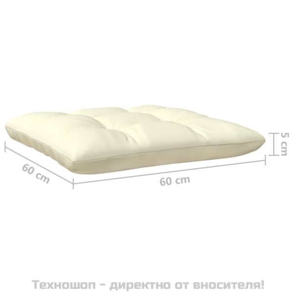 Градински среден диван с възгваници, меденокафяв, бор масив