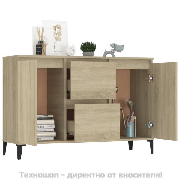 Сайдборд, дъб сонома, 102x35x70 см, инженерно дърво