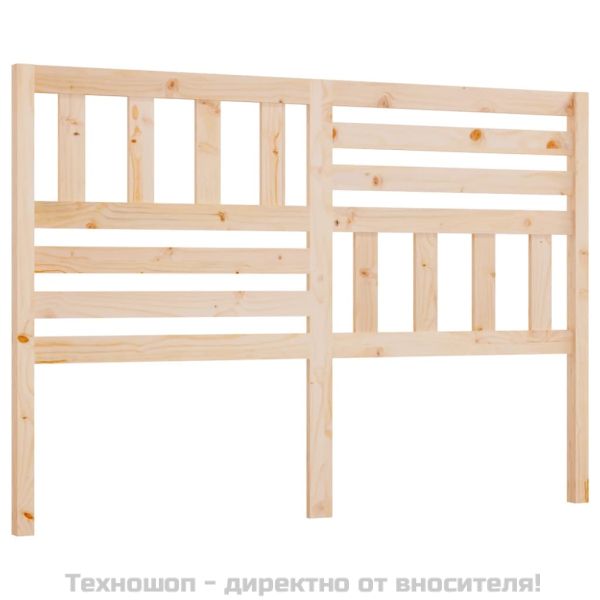 Горна табла за легло, 141x4x100 см, бор масив
