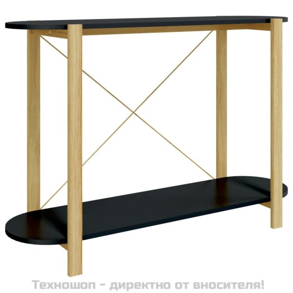 Конзолна маса, черна, 110x38x75 см, инженерно дърво