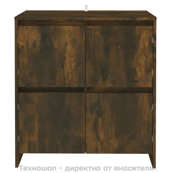 Сайдборд, опушен дъб, 70x41x75 см, инженерно дърво