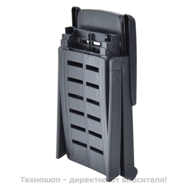 Сгъваем шезлонг, пластмаса, антрацит