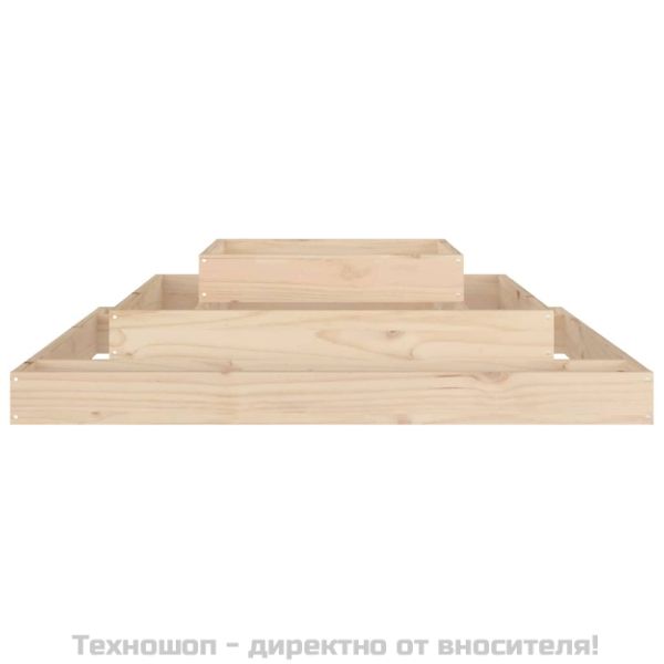 Плантер, 110x110x27 см, борово дърво масив