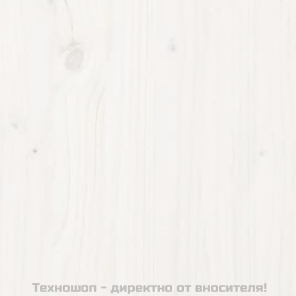 Плантер, бяла, 78x78x27 см, борово дърво масив