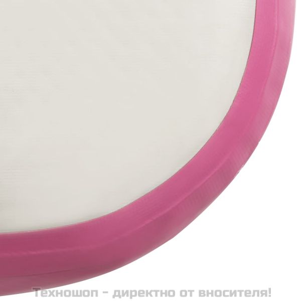 Надуваем дюшек за гимнастика с помпа, 300x100x15 см, PVC, розов