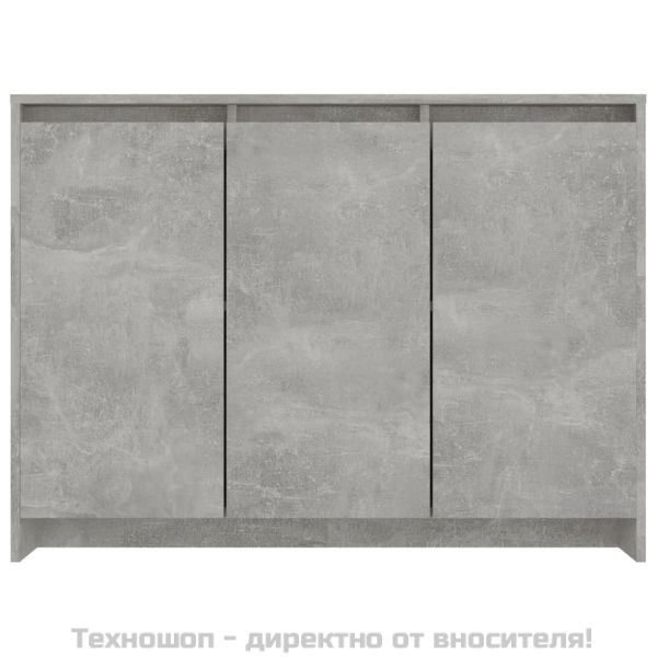 Бюфет бетонно сив 102x33x75 см инженерно дърво