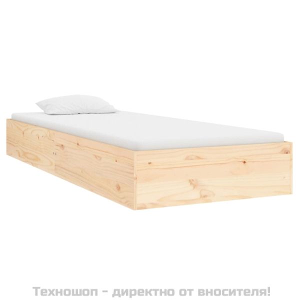 Рамка за легло, масивно дърво, 75x190 см, Small Single