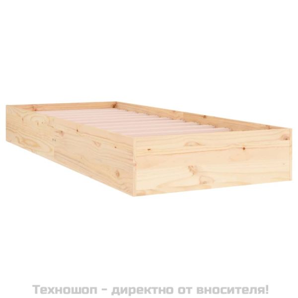 Рамка за легло, масивно дърво, 75x190 см, Small Single