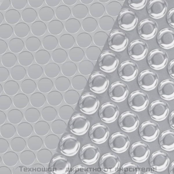 Покривало за басейн, сребристо, 450x220 см, PE