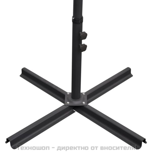 Конзолен градински чадър 3 м пясъчнобял