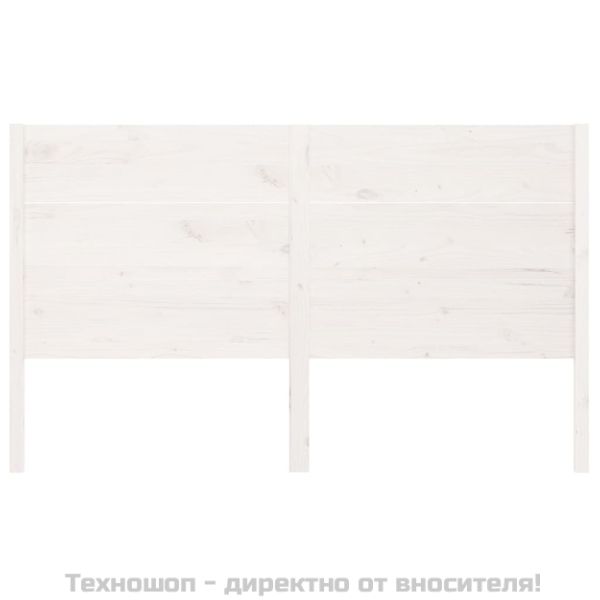 Табла за спалня, бяла, 206x4x100 см, бор масив