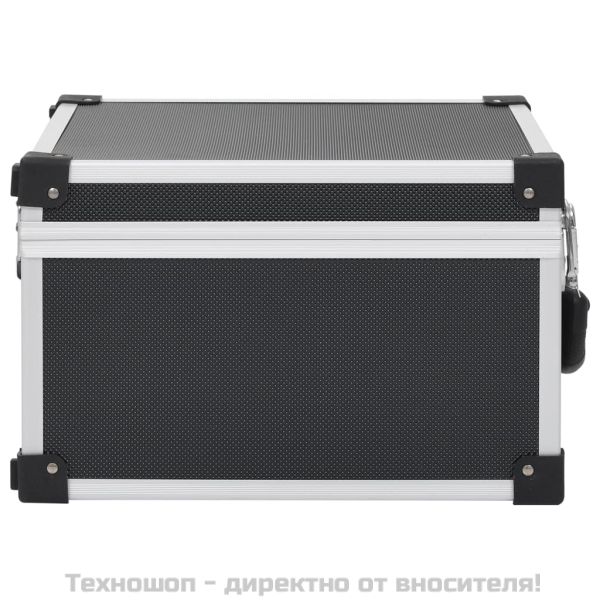 CD куфар за 40 диска, алуминий, ABS, черен