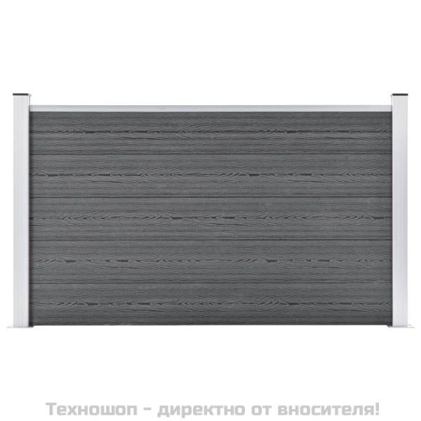Градинска ограда, WPC, 180x105 см, сива