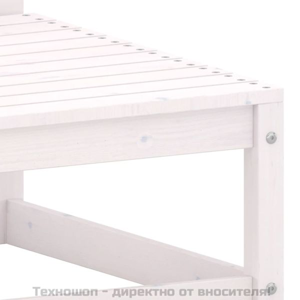 Градински средни дивани, 2 бр, бели, бор масив