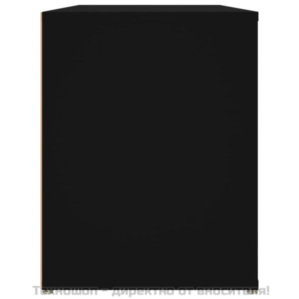 Етажерка за обувки, черна, 100x35x45 см, инженерно дърво
