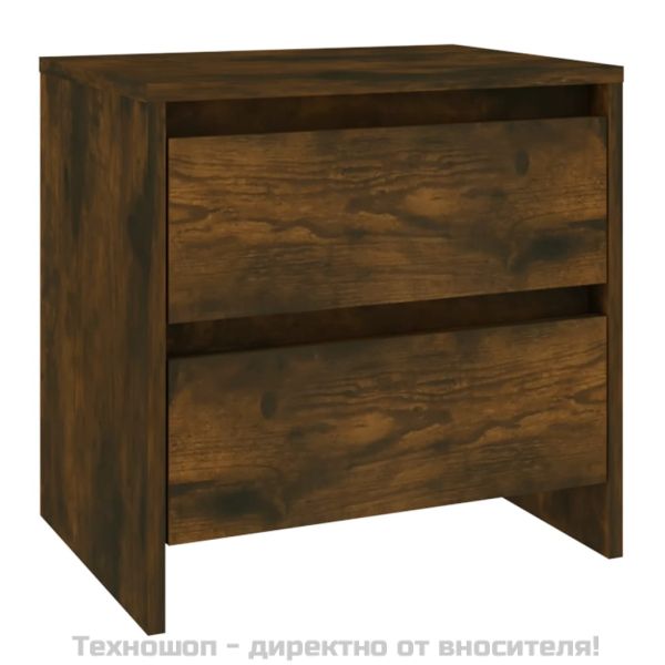 Нощни шкафчета 2 бр опушен дъб 45x34,5x44,5 см инженерно дърво