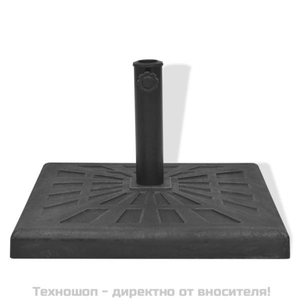 Основа за чадър, квадратна, смола, черна, 12 кг