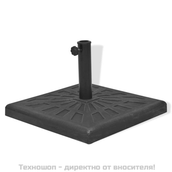 Основа за чадър, квадратна, смола, черна, 12 кг