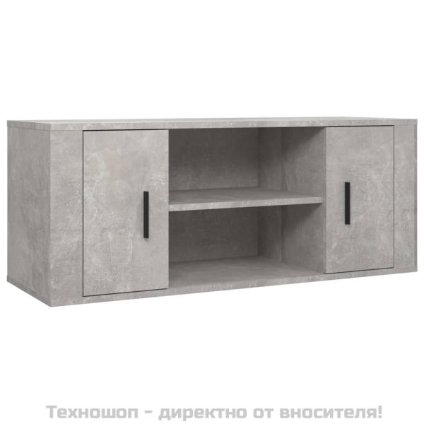 ТB шкаф, сив, 100x35x40 см, инженерно дърво