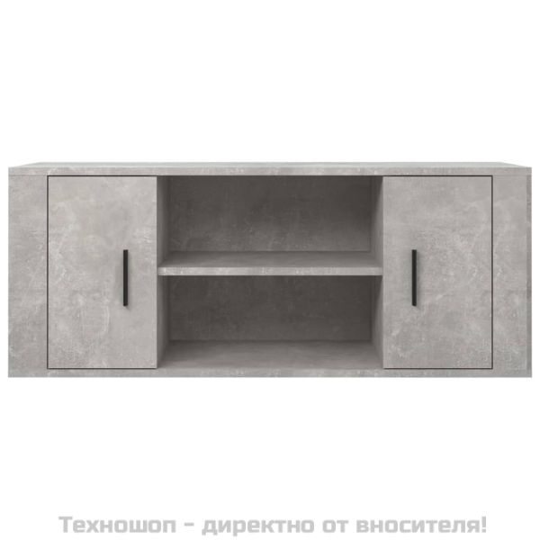 ТB шкаф, сив, 100x35x40 см, инженерно дърво