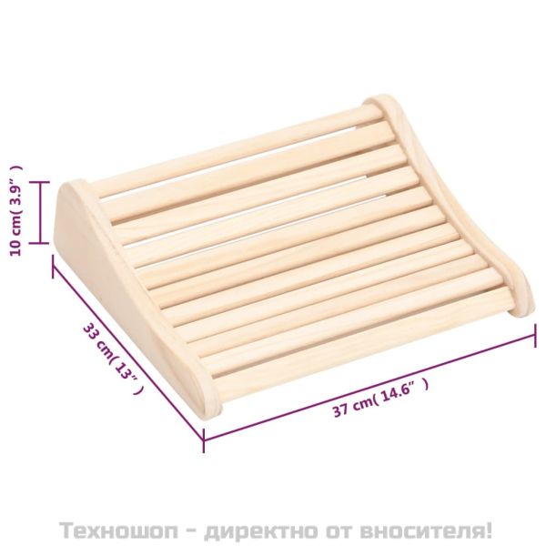 Облегалка за глава за сауна, масивен бор