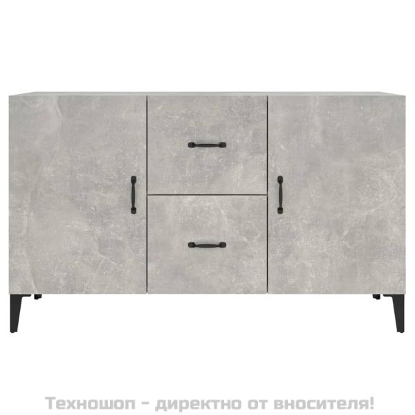 Сайдборд, бетонно сив, 100x36x60 см, инженерно дърво