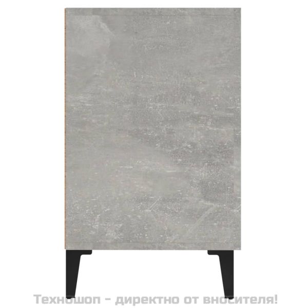 Сайдборд, бетонно сив, 100x36x60 см, инженерно дърво