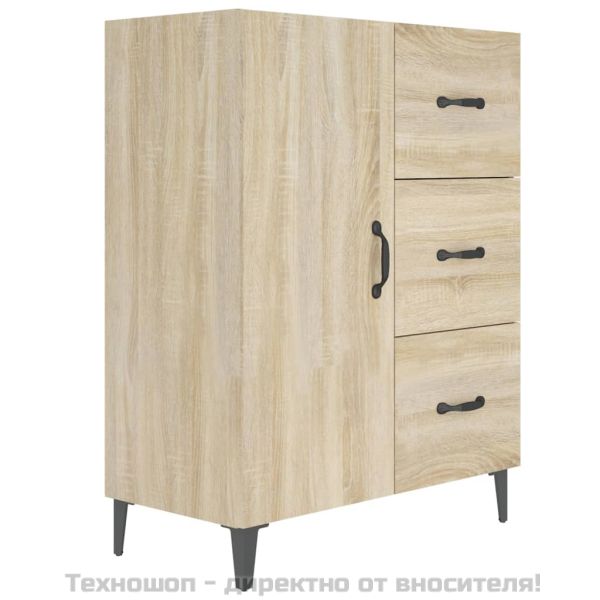 Сайдборд, дъб сонома, 69,5x34x90 см, инженерно дърво