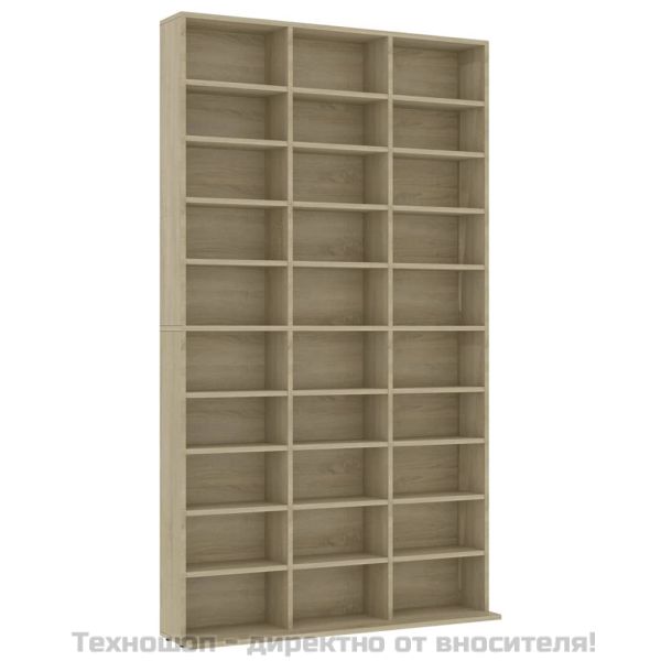 Етажерка за CD, сонома дъб, 102x23x177,5 см, инженерно дърво