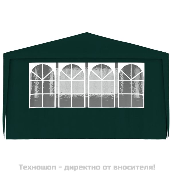 Професионална парти шатра със стени 4x6 м зелена 90 г/м²