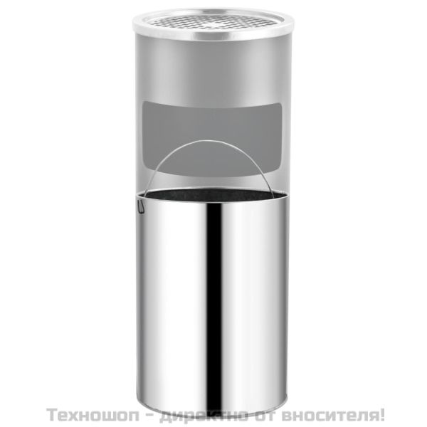 Хотелски кош-пепелник, 30 л, стомана, сив