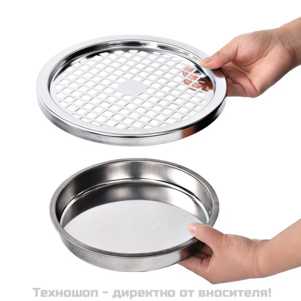 Хотелски кош-пепелник, 30 л, стомана, сив