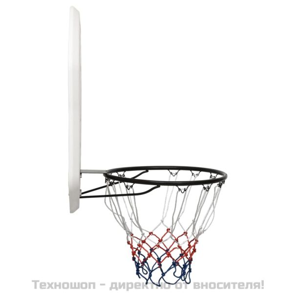 Баскетболно табло, бяло, 109x71x3 см, полиетилен