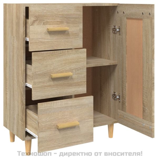 Сайдборд, дъб сонома, 69,5x34x90 см, инженерно дърво